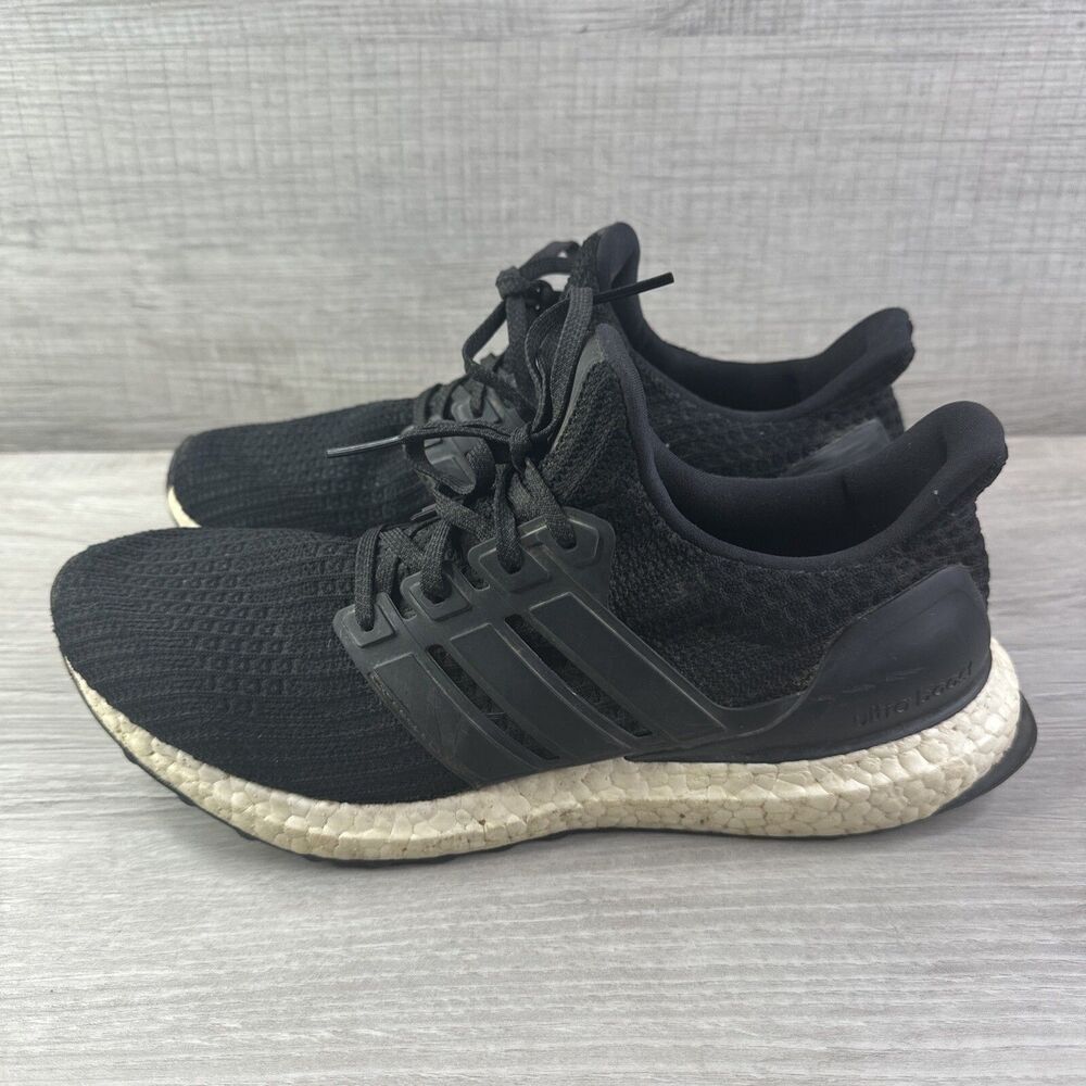 Adidas UltraBoost 4.0 Core Black White Mens Running Sneaker Shoes BB6166 Size 9